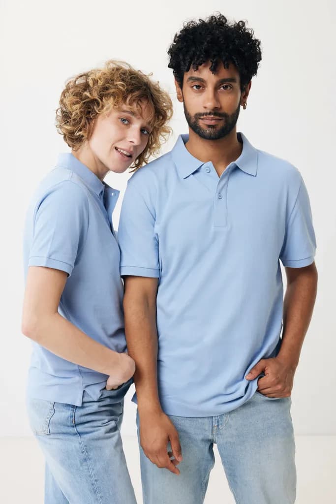 IQONIQ Yosemite Piqué-Poloshirt aus recycelter Baumwolle - sky blue