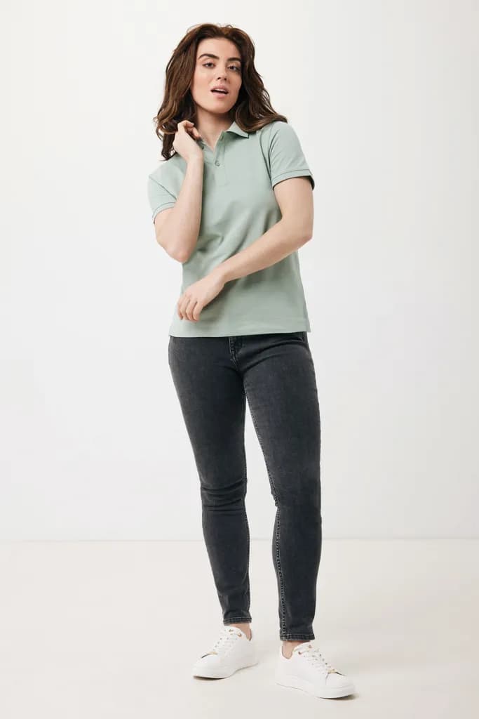 IQONIQ Yosemite Piqué-Poloshirt aus recycelter Baumwolle - Iceberg green