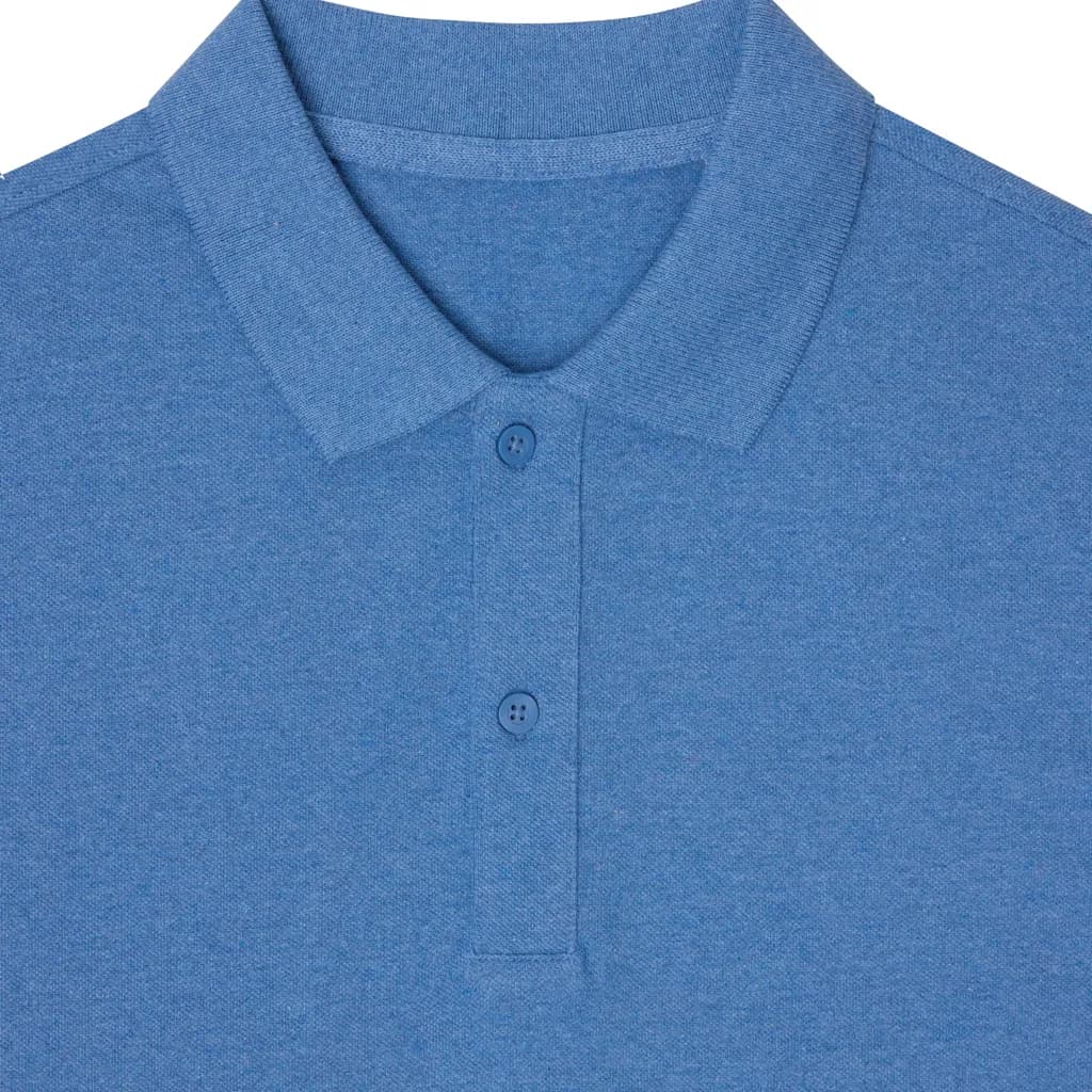 IQONIQ Yosemite Piqué-Poloshirt aus recycelter Baumwolle - heather blue