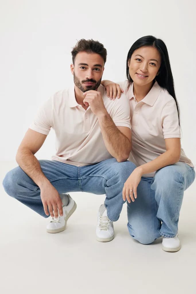 IQONIQ Yosemite Piqué-Poloshirt aus recycelter Baumwolle - cloud pink