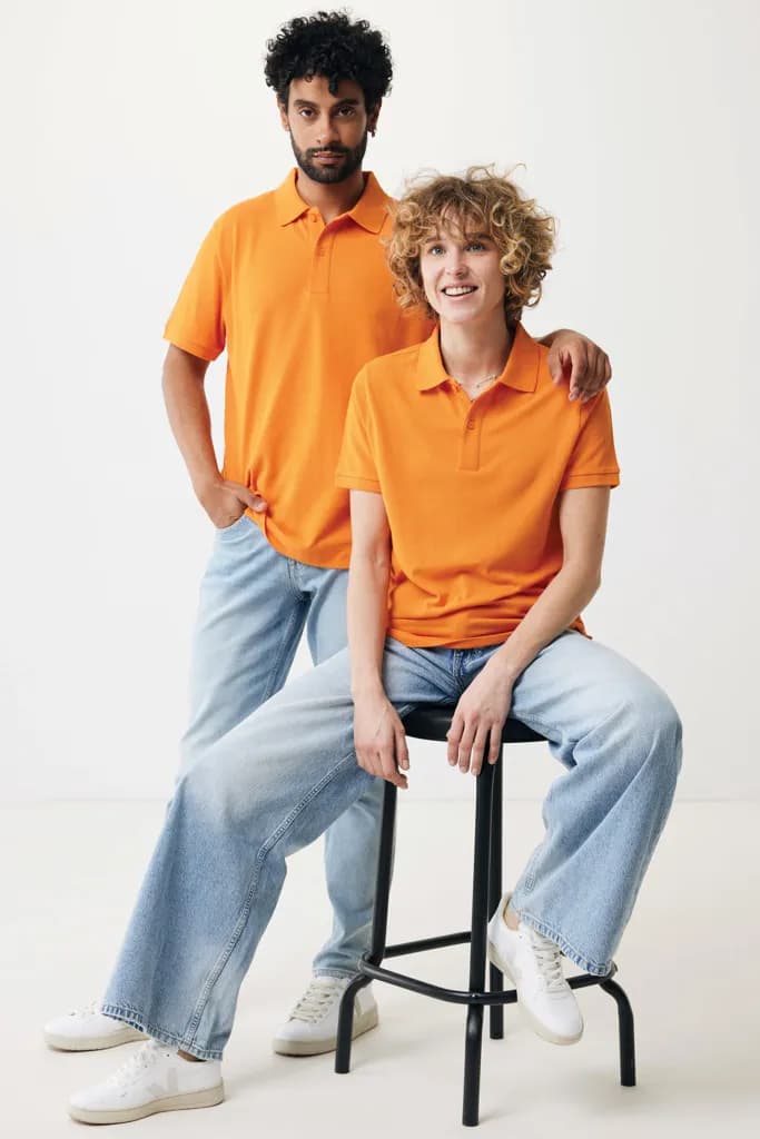 IQONIQ Yosemite Piqué-Poloshirt aus recycelter Baumwolle - orange