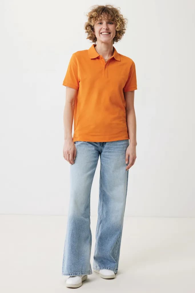 IQONIQ Yosemite Piqué-Poloshirt aus recycelter Baumwolle - orange