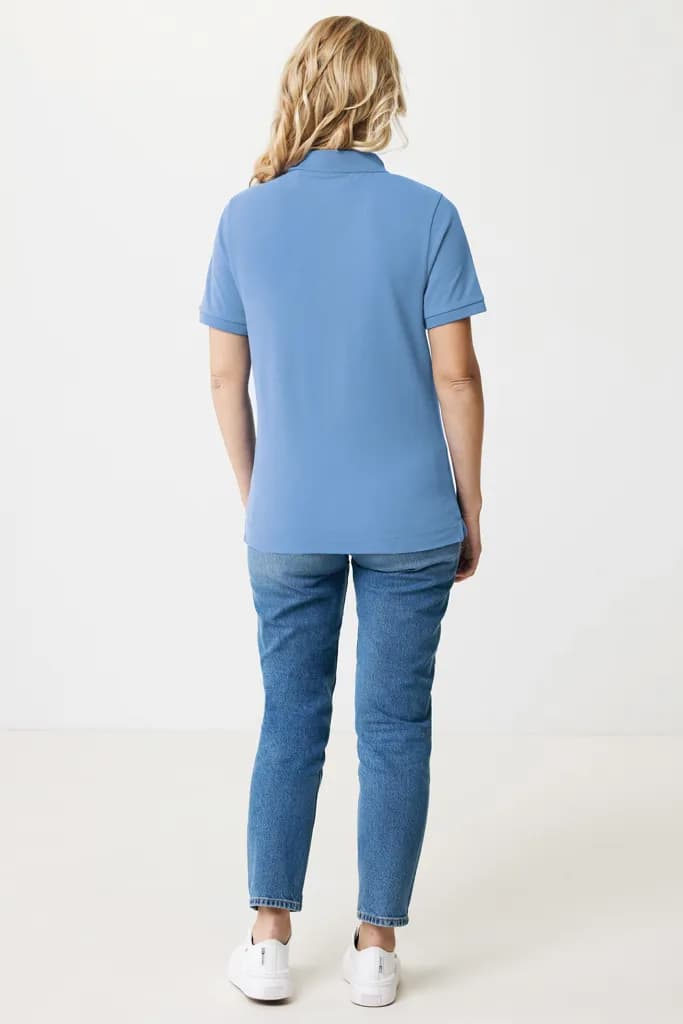 IQONIQ Yosemite Piqué-Poloshirt aus recycelter Baumwolle - moon blue