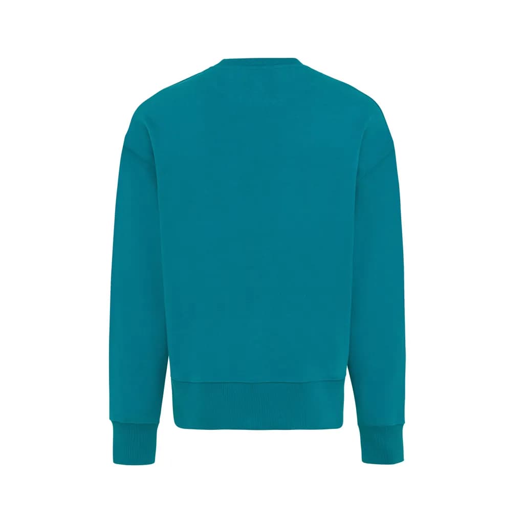 IQONIQ Kruger Relax-Rundhals-Sweater aus recycelt. Baumwolle - verdigris