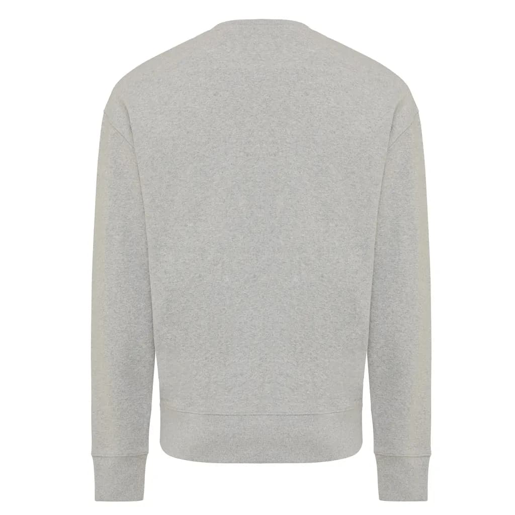 IQONIQ Kruger Relax-Rundhals-Sweater aus recycelt. Baumwolle - heather grey