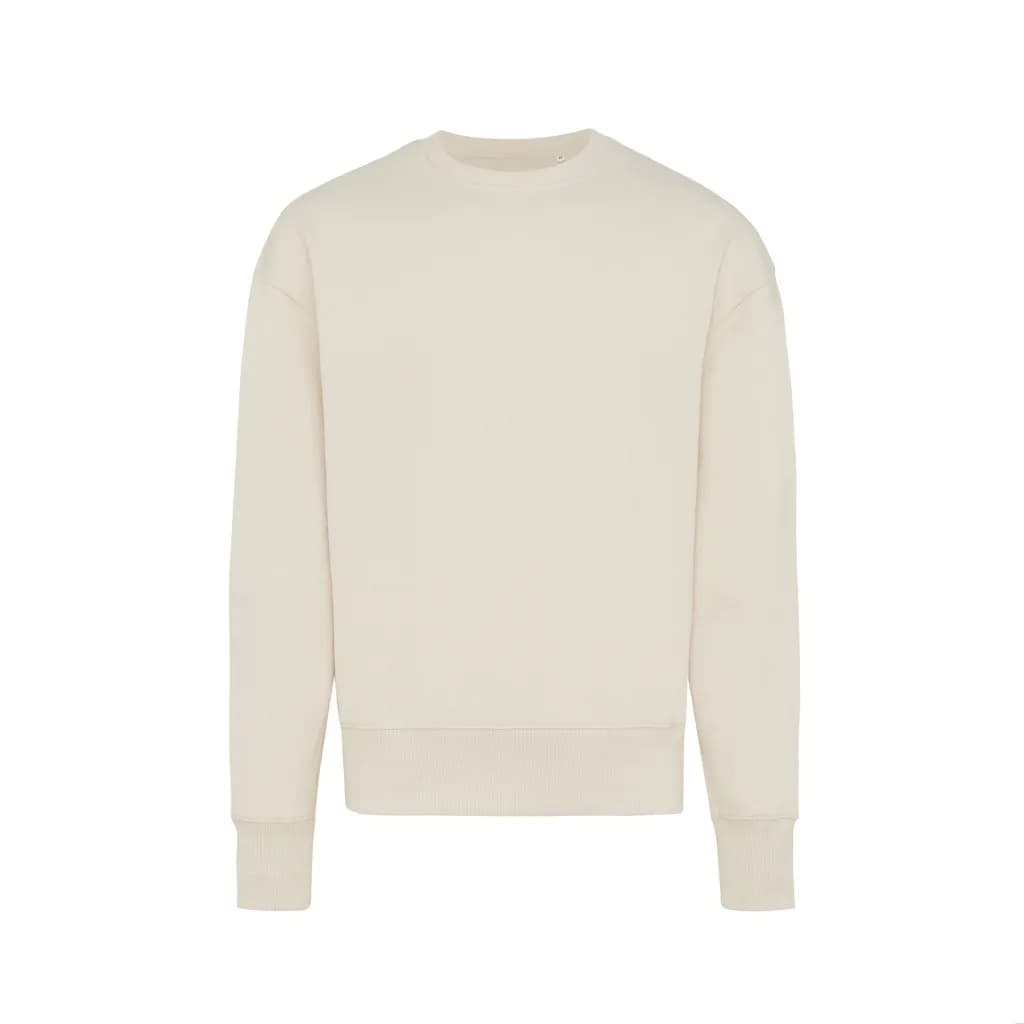 IQONIQ Kruger Relax-Rundhals-Sweater aus recycelt. Baumwolle - natural raw