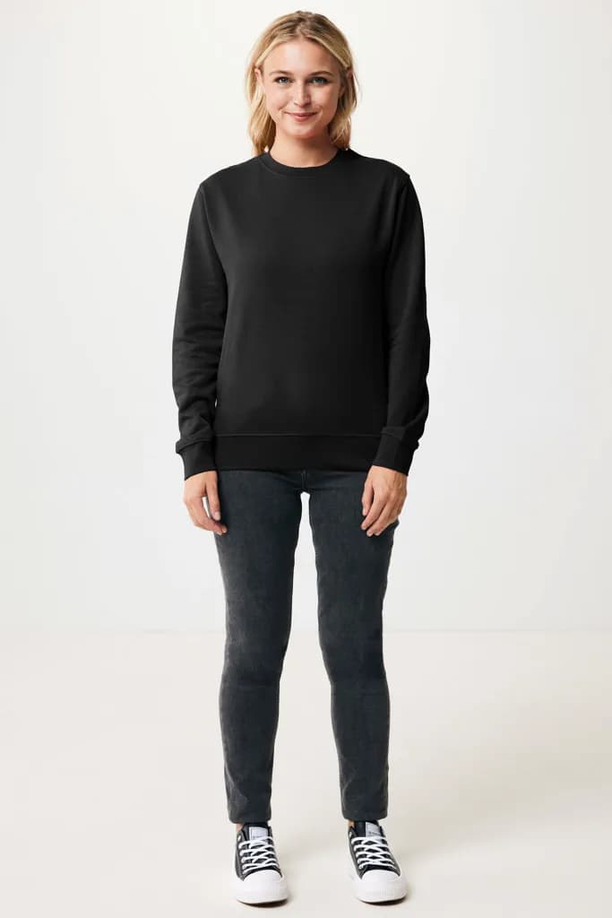 IQONIQ Etosha Lightweight Sweater aus recycelter Baumwolle - schwarz