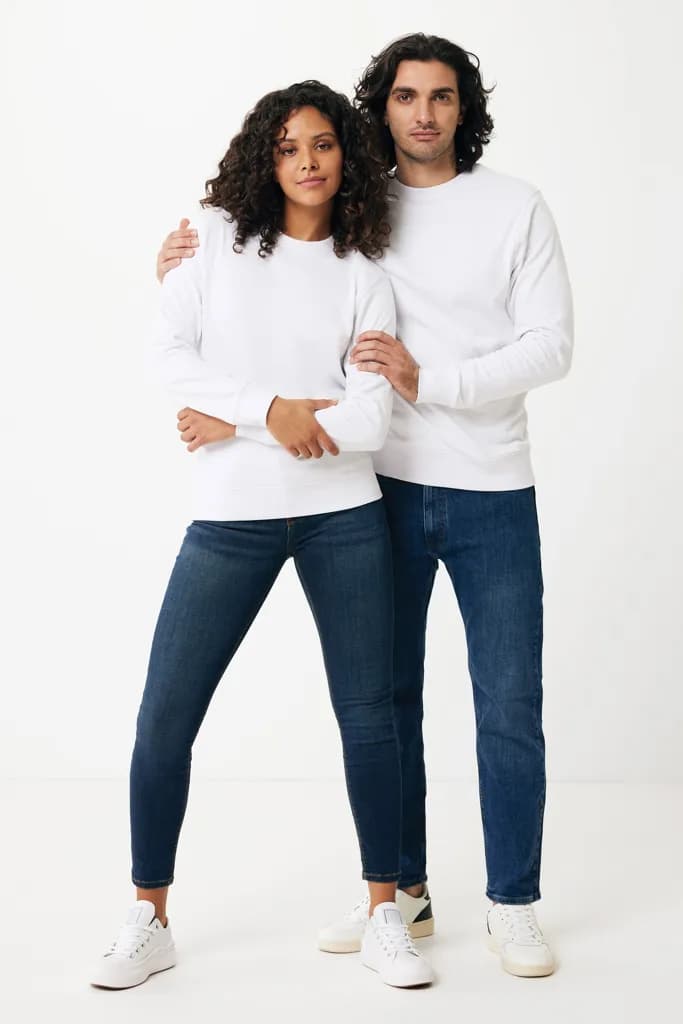 IQONIQ Etosha Lightweight Sweater aus recycelter Baumwolle - recycled white