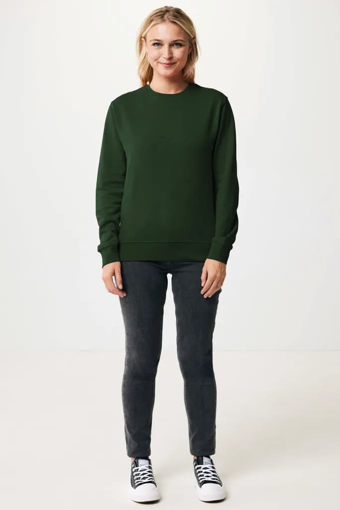 IQONIQ Etosha Lightweight Sweater aus recycelter Baumwolle - forest green