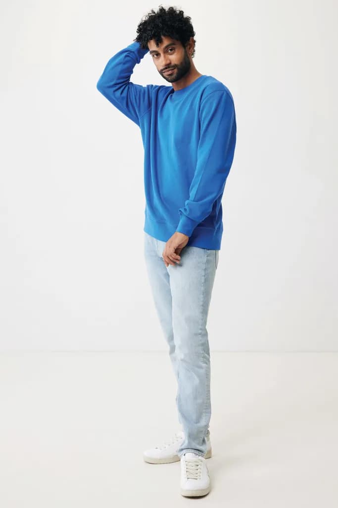 IQONIQ Etosha Lightweight Sweater aus recycelter Baumwolle - Königsblau