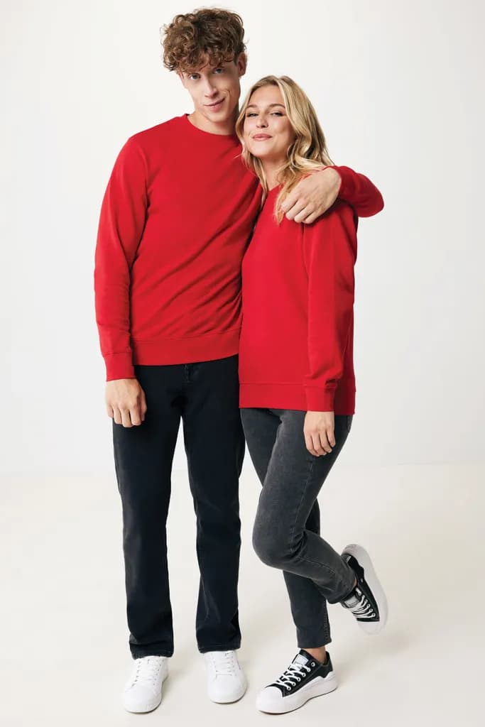 IQONIQ Etosha Lightweight Sweater aus recycelter Baumwolle - rot