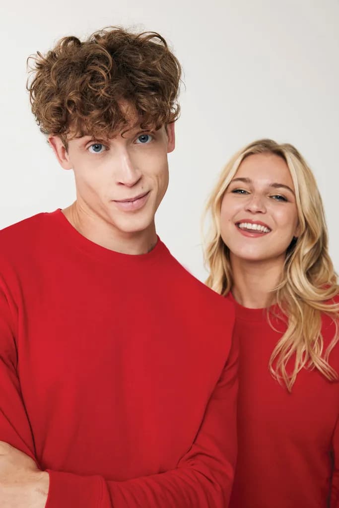 IQONIQ Etosha Lightweight Sweater aus recycelter Baumwolle - rot