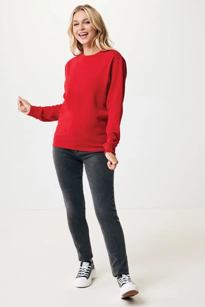 IQONIQ Etosha Lightweight Sweater aus recycelter Baumwolle - rot