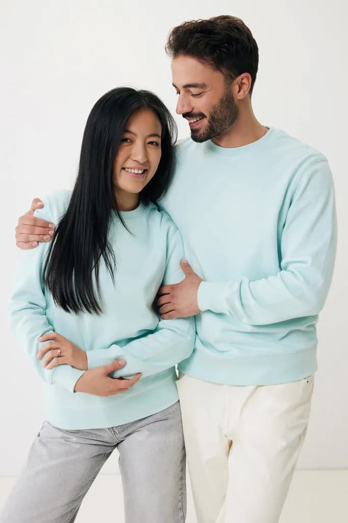 IQONIQ Etosha Lightweight Sweater aus recycelter Baumwolle - crushed mint