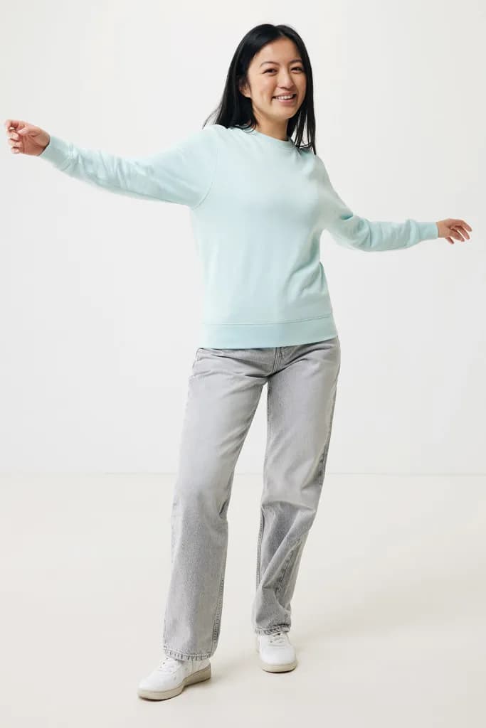 IQONIQ Etosha Lightweight Sweater aus recycelter Baumwolle - crushed mint