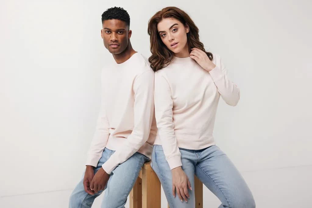 IQONIQ Etosha Lightweight Sweater aus recycelter Baumwolle - cloud pink