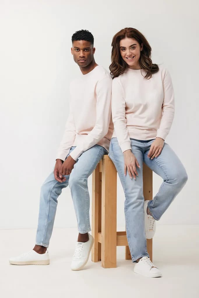 IQONIQ Etosha Lightweight Sweater aus recycelter Baumwolle - cloud pink