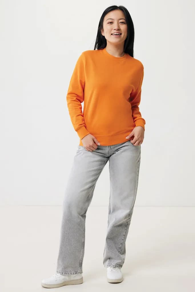 IQONIQ Etosha Lightweight Sweater aus recycelter Baumwolle - orange