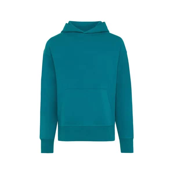 IQONIQ Yoho Relax-Hoodie aus recycelter Baumwolle - verdigris