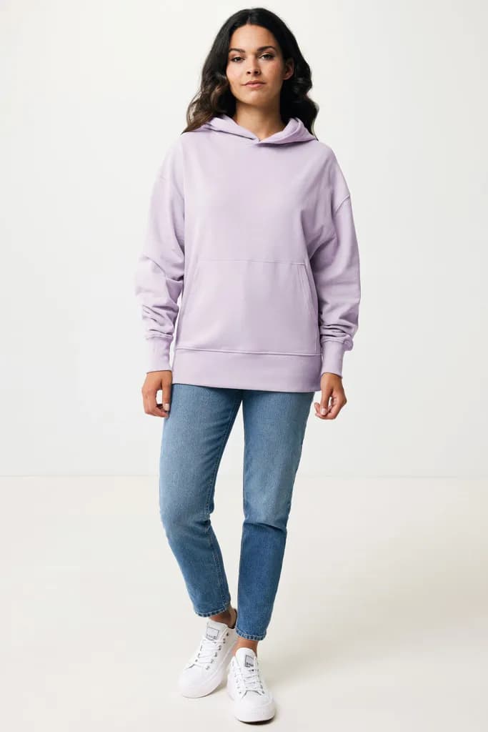 IQONIQ Yoho Relax-Hoodie aus recycelter Baumwolle - lavender