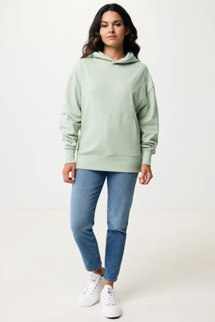IQONIQ Yoho Relax-Hoodie aus recycelter Baumwolle - Iceberg green