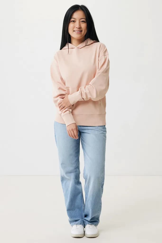 IQONIQ Yoho Relax-Hoodie aus recycelter Baumwolle - peach nectar