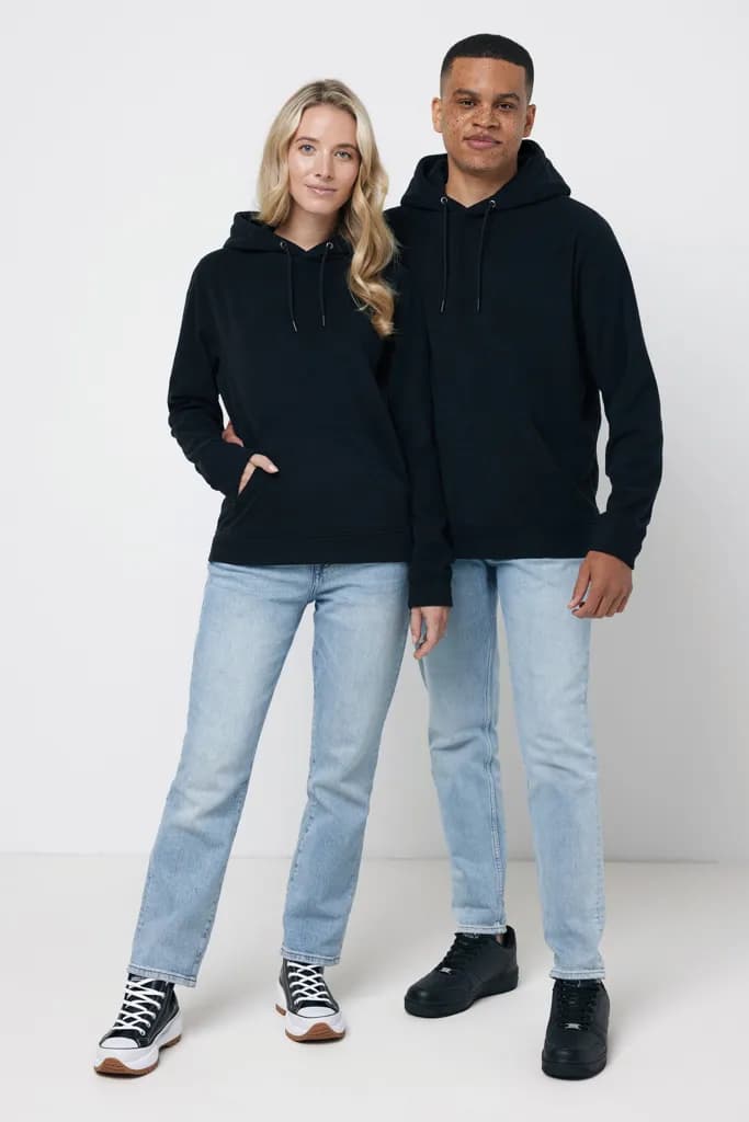 IQONIQ Trivor Mikrofleece-Kapuzen-Pulli aus recyc. Polyester - schwarz