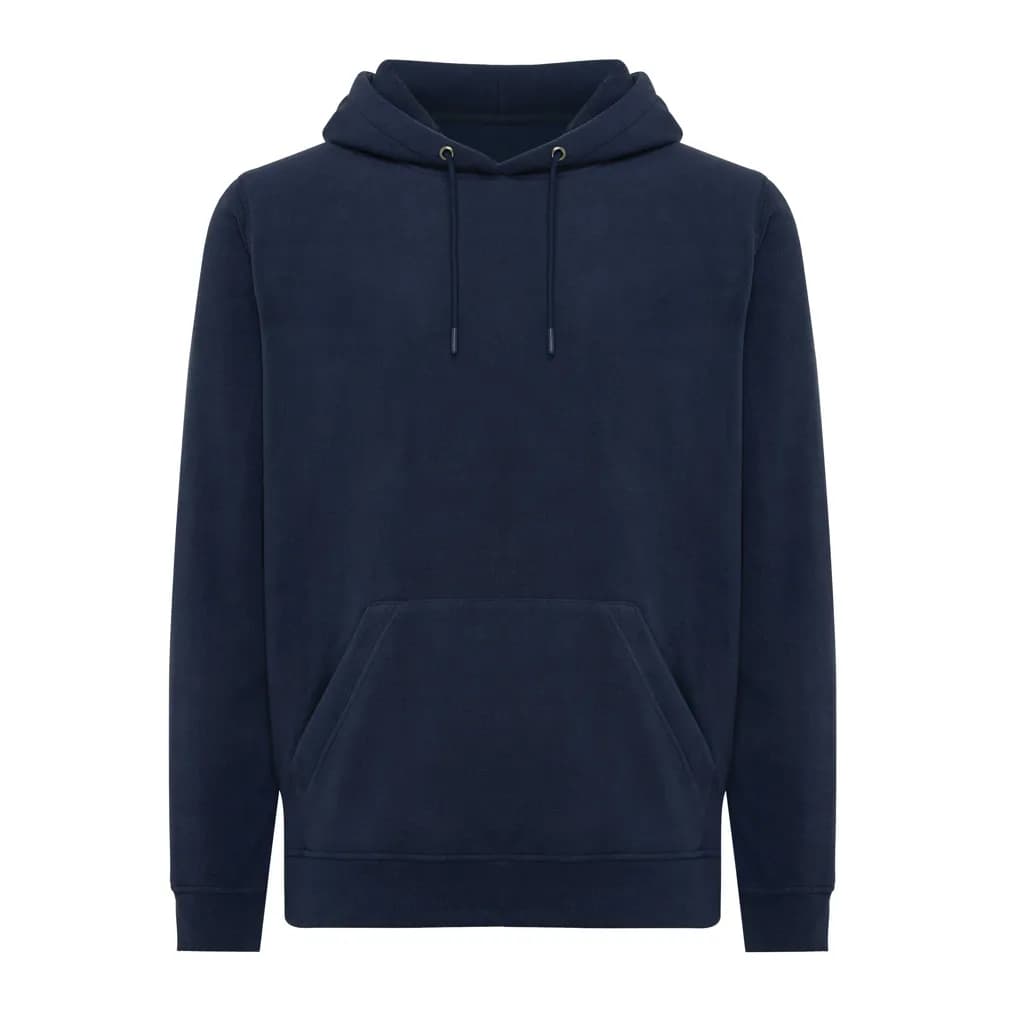 IQONIQ Trivor Mikrofleece-Kapuzen-Pulli aus recyc. Polyester - navy blau