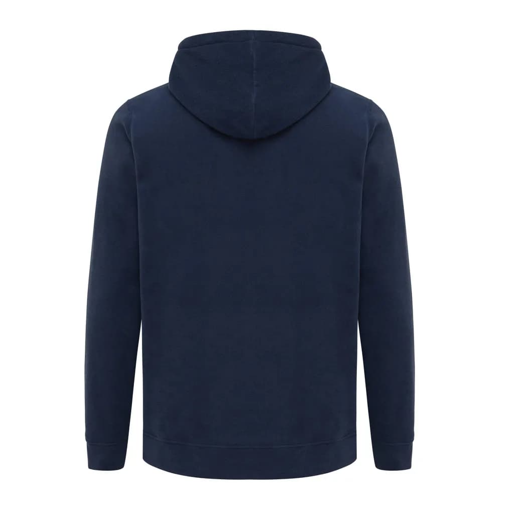 IQONIQ Trivor Mikrofleece-Kapuzen-Pulli aus recyc. Polyester - navy blau