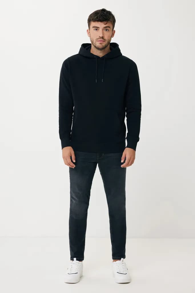 IQONIQ Rila Lightweight Hoodie aus recycelter Baumwolle - schwarz