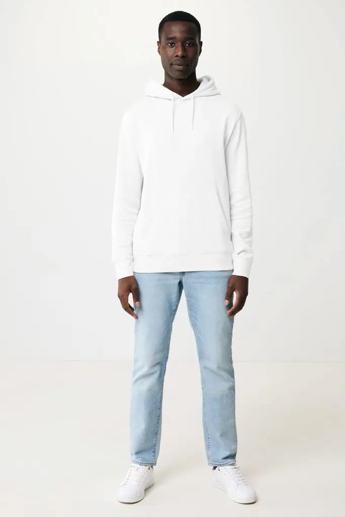 IQONIQ Rila Lightweight Hoodie aus recycelter Baumwolle - recycled white