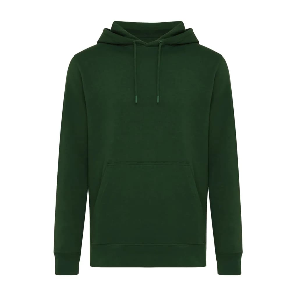 IQONIQ Rila Lightweight Hoodie aus recycelter Baumwolle - forest green