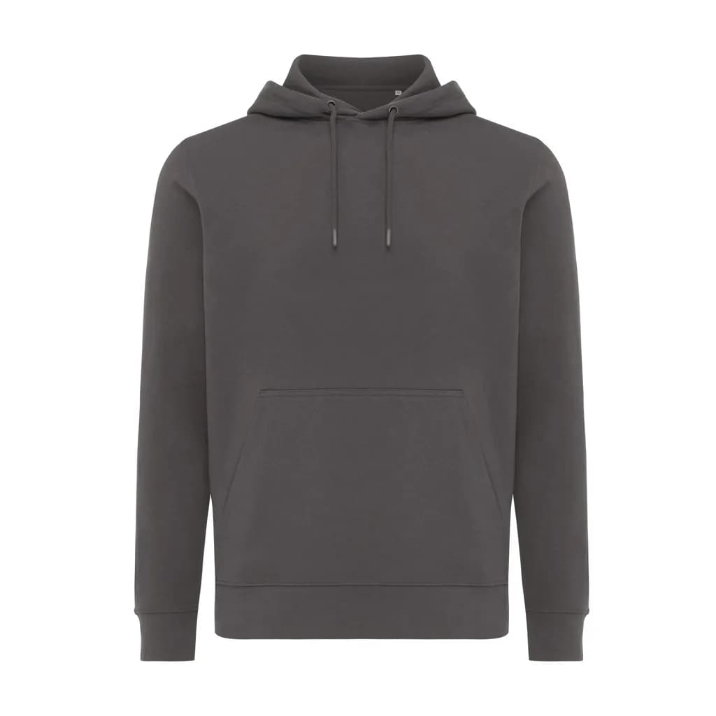 IQONIQ Rila Lightweight Hoodie aus recycelter Baumwolle - anthrazit