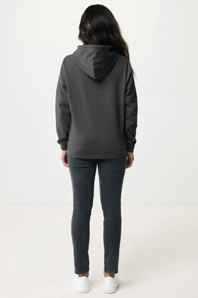 IQONIQ Rila Lightweight Hoodie aus recycelter Baumwolle - anthrazit