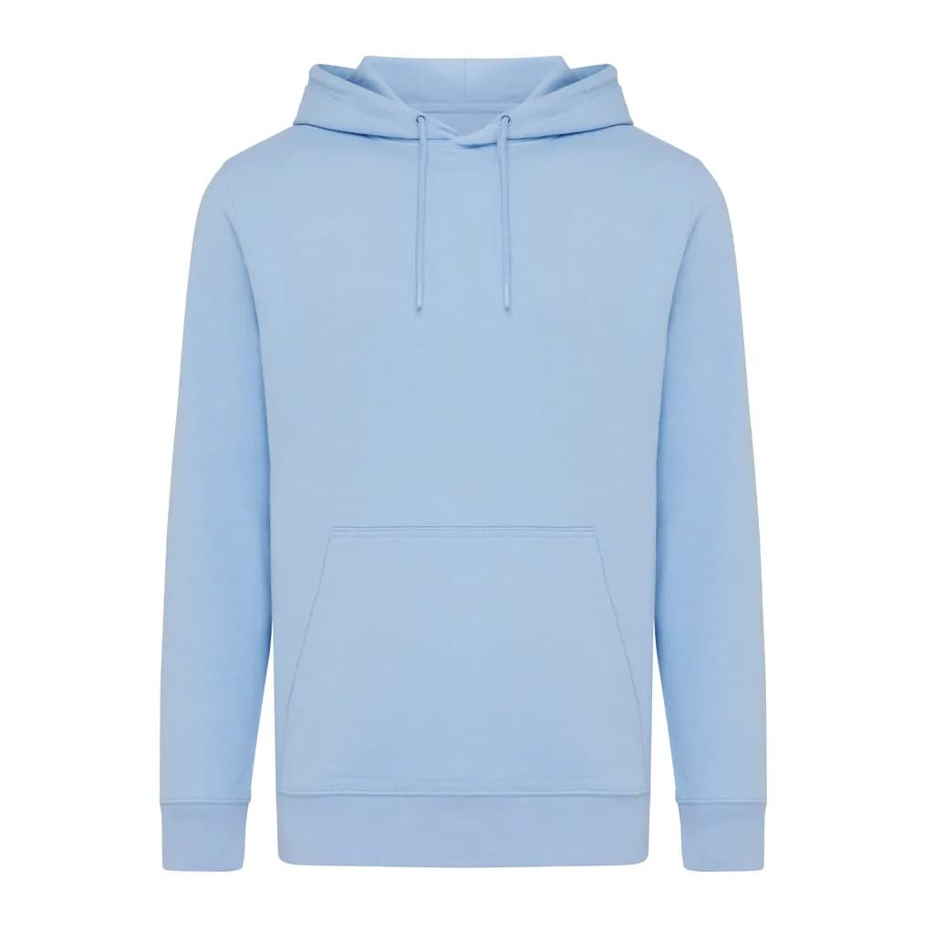 IQONIQ Rila Lightweight Hoodie aus recycelter Baumwolle - sky blue
