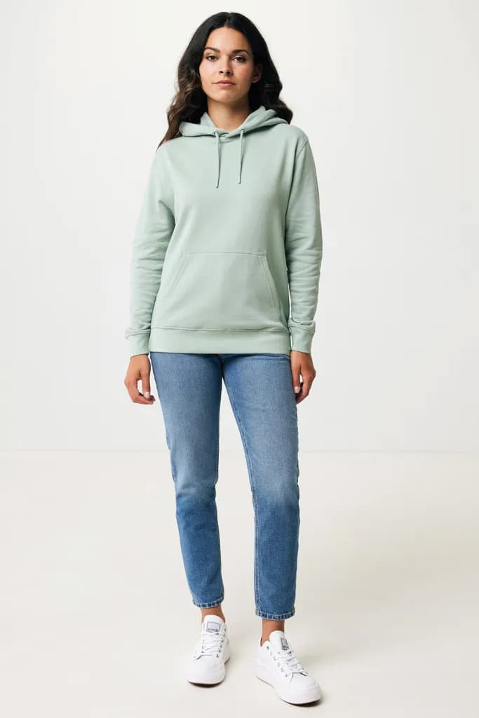 IQONIQ Rila Lightweight Hoodie aus recycelter Baumwolle - Iceberg green