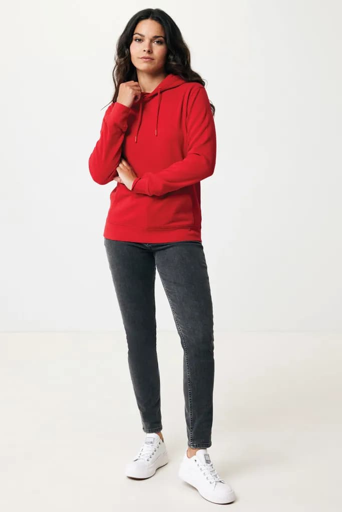 IQONIQ Rila Lightweight Hoodie aus recycelter Baumwolle - rot
