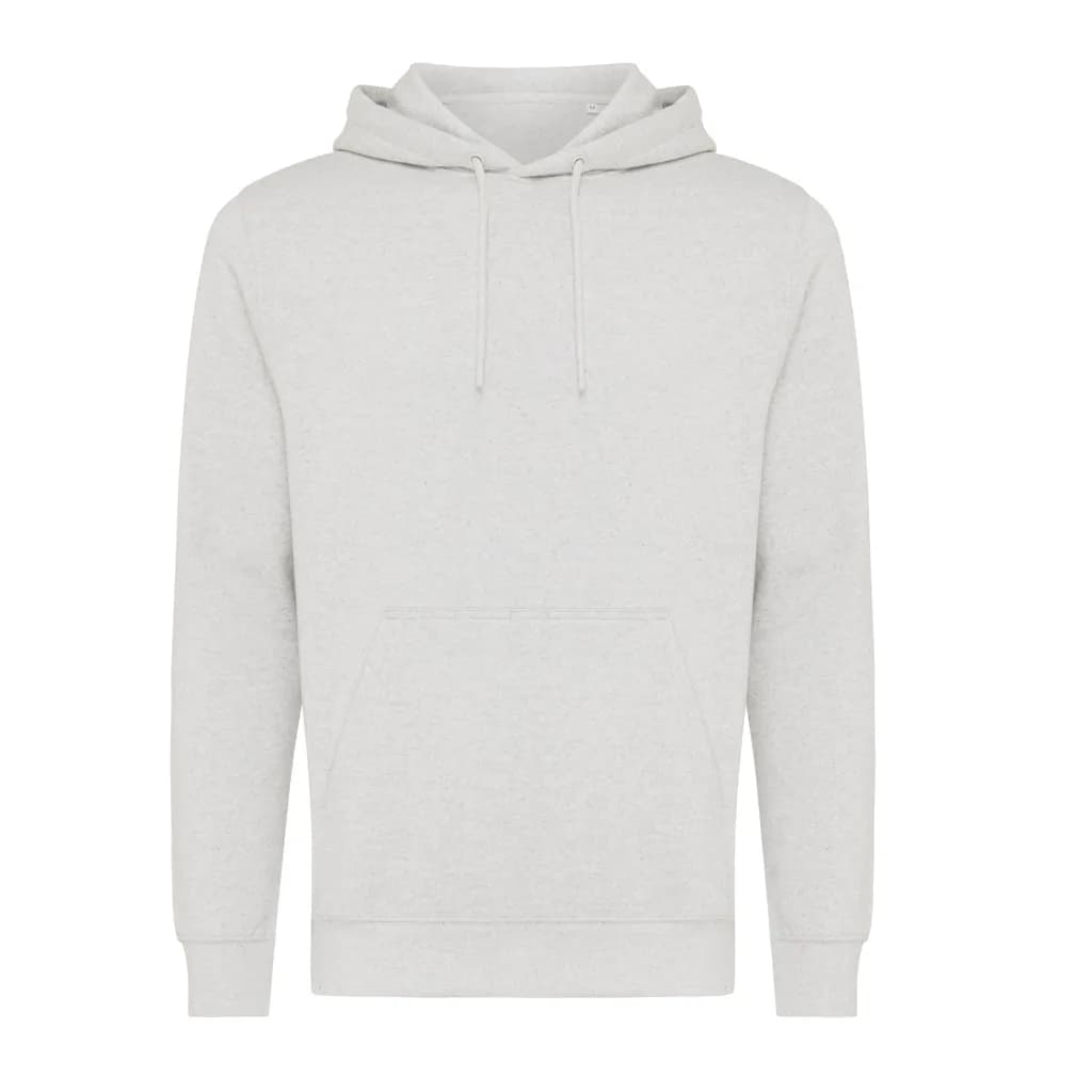 IQONIQ Rila Lightweight Hoodie aus recycelter Baumwolle - light heather grey