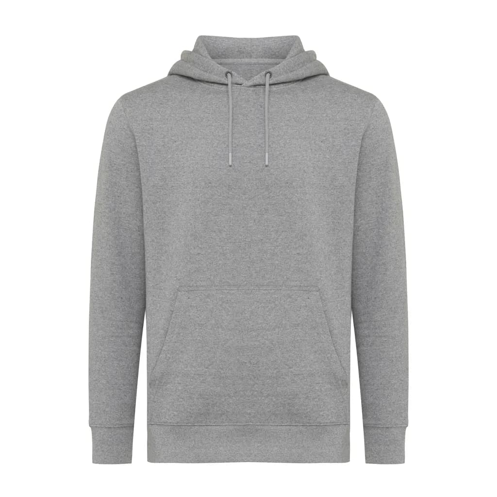 IQONIQ Rila Lightweight Hoodie aus recycelter Baumwolle - light heather anthracite