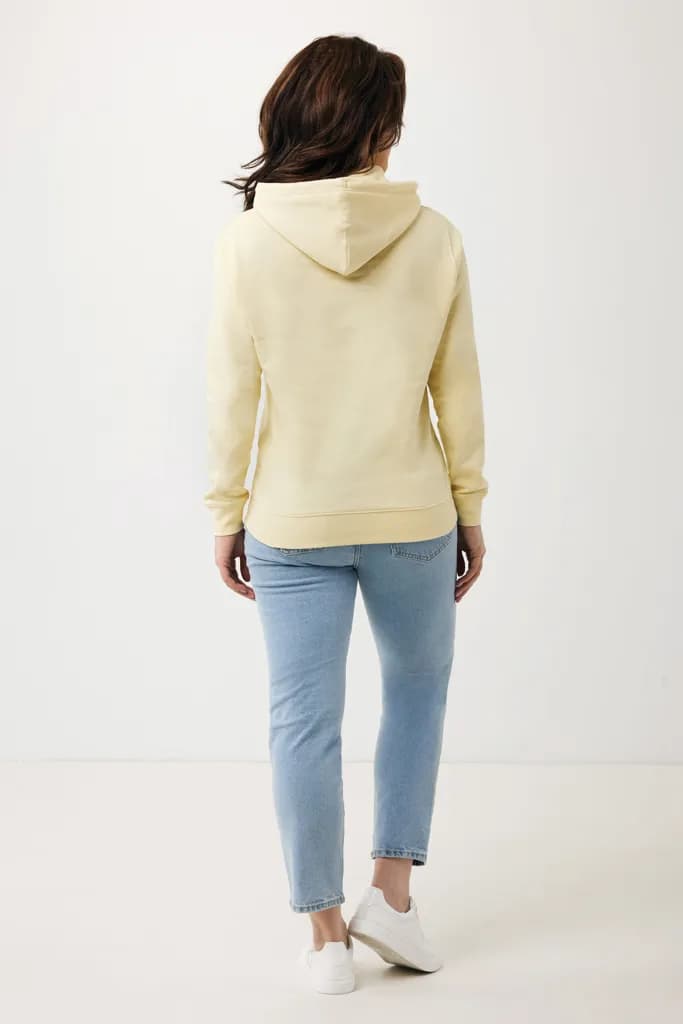 IQONIQ Rila Lightweight Hoodie aus recycelter Baumwolle - cream yellow