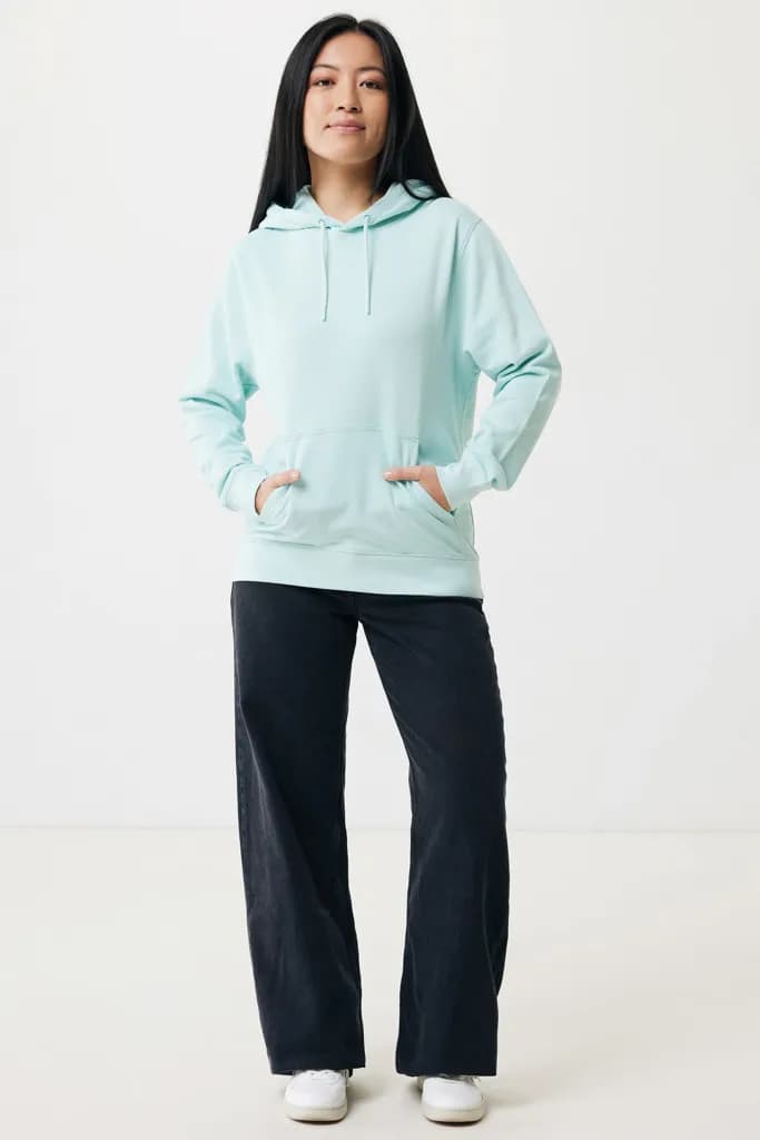 IQONIQ Rila Lightweight Hoodie aus recycelter Baumwolle - crushed mint