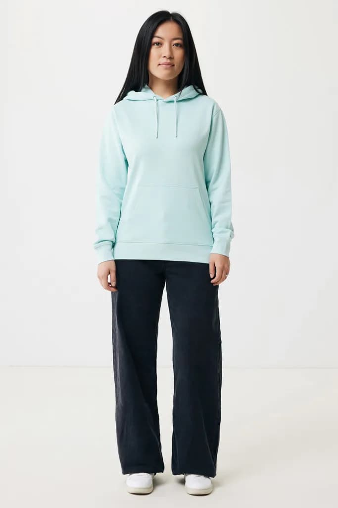 IQONIQ Rila Lightweight Hoodie aus recycelter Baumwolle - crushed mint