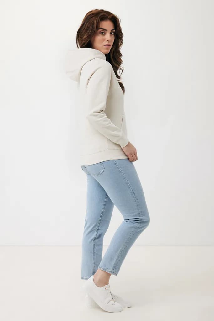 IQONIQ Rila Lightweight Hoodie aus recycelter Baumwolle - ivory white