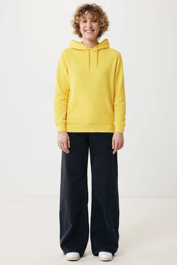 IQONIQ Rila Lightweight Hoodie aus recycelter Baumwolle - gelb