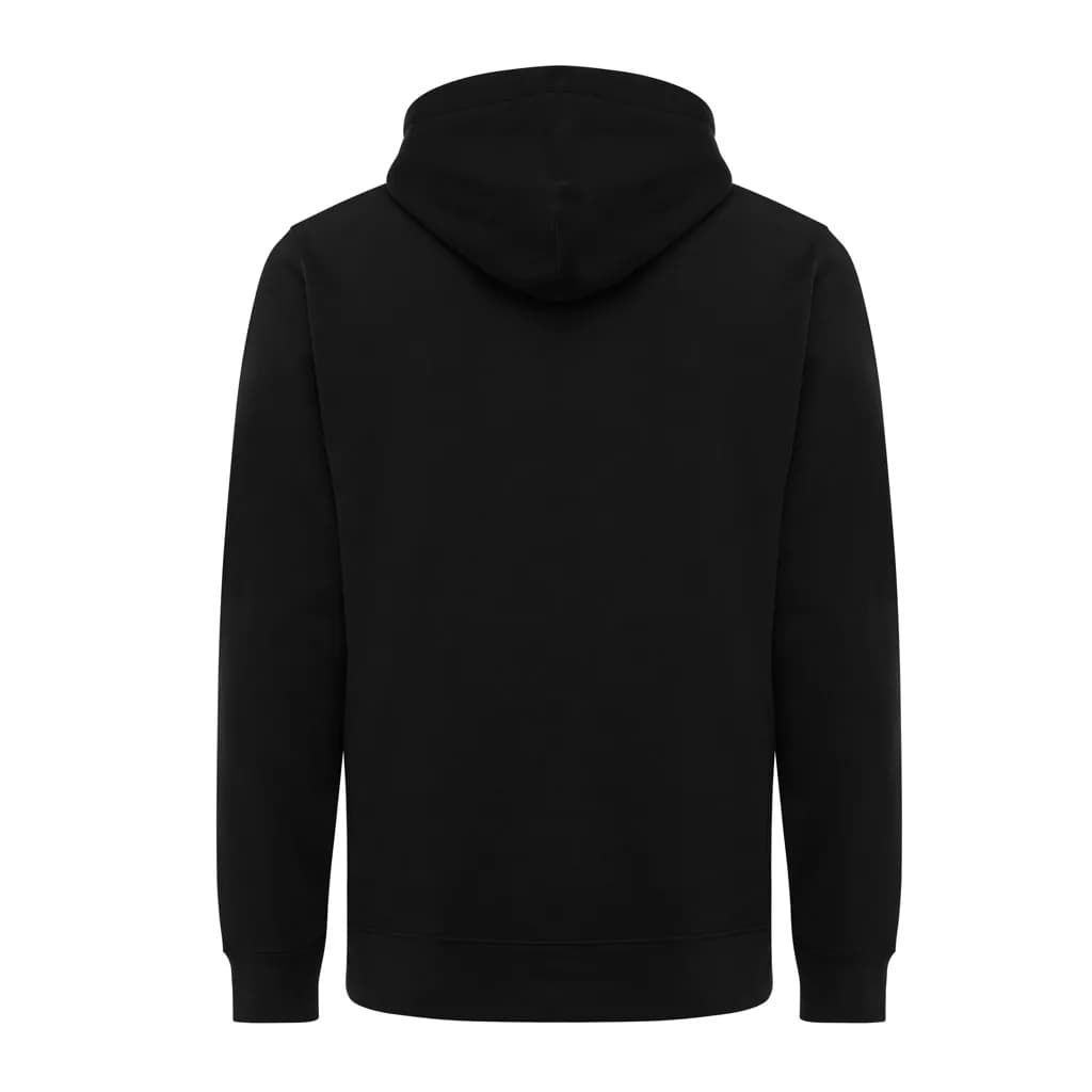 IQONIQ Yengo Hoodie mit Seitentaschen aus rec. Baumwolle - schwarz