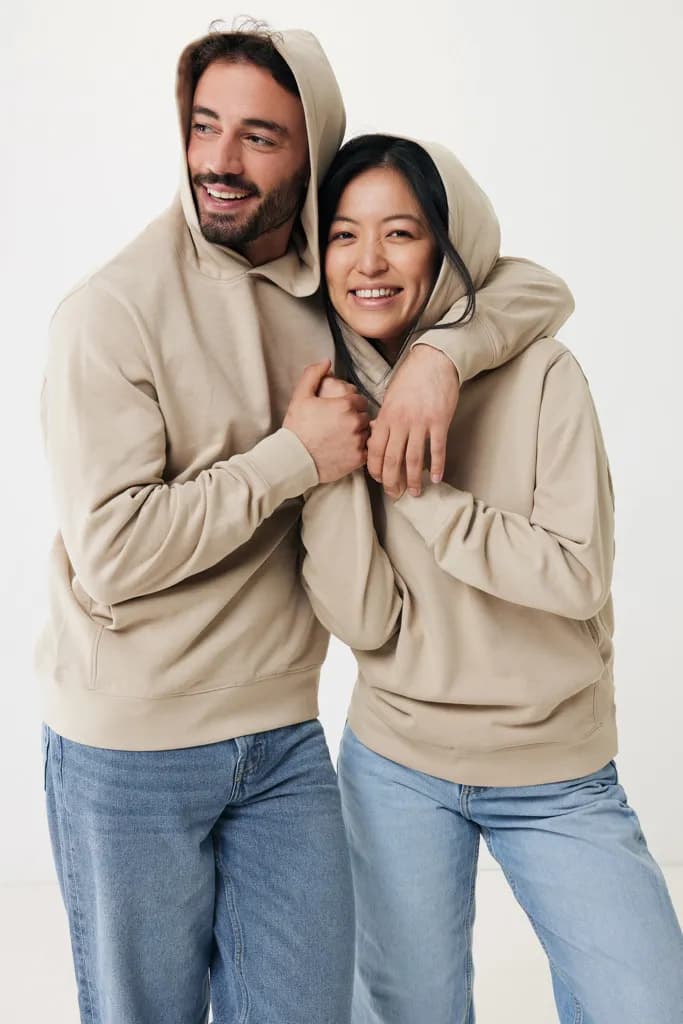 IQONIQ Yengo Hoodie mit Seitentaschen aus rec. Baumwolle - desert