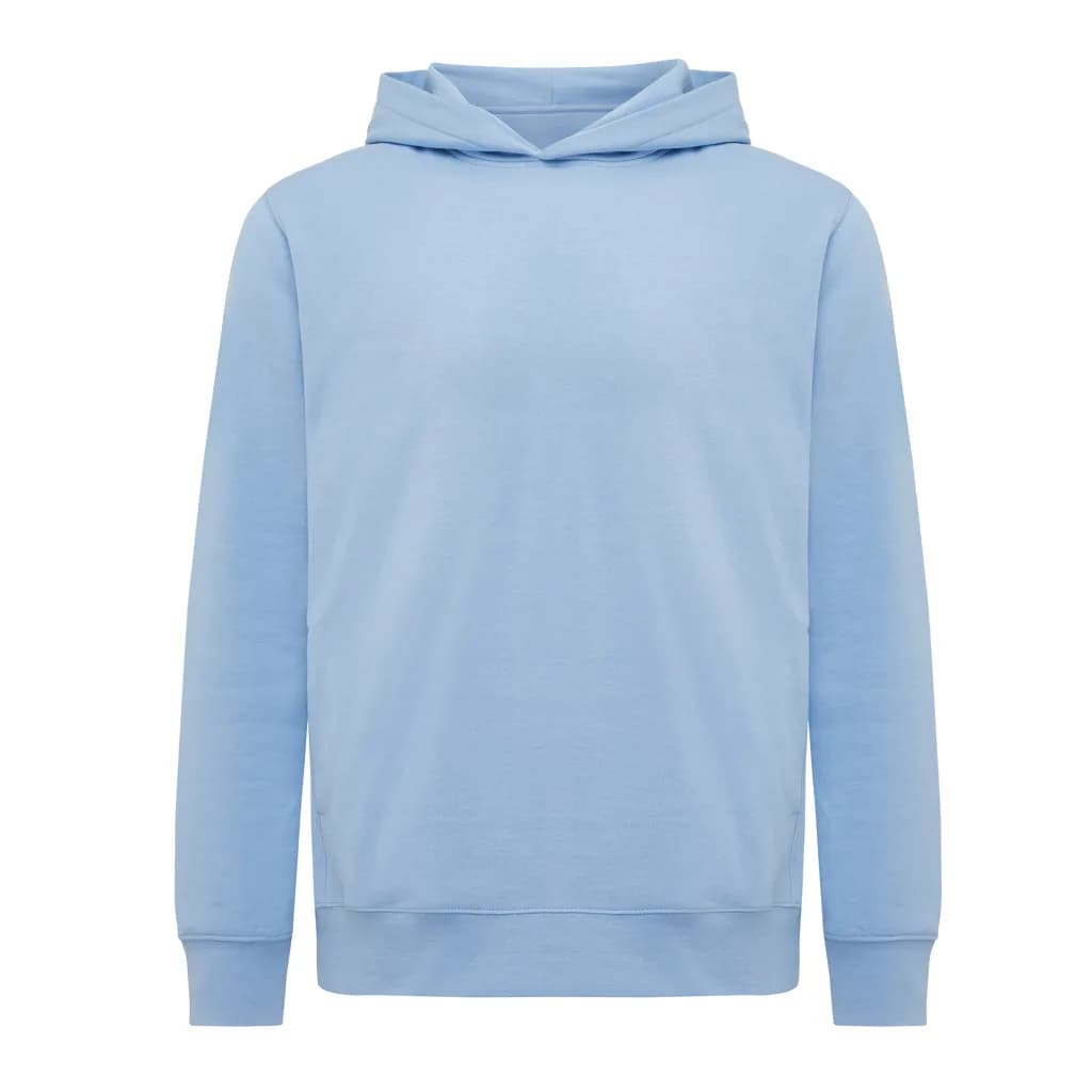 IQONIQ Yengo Hoodie mit Seitentaschen aus rec. Baumwolle - sky blue