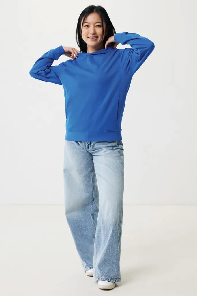 IQONIQ Yengo Hoodie mit Seitentaschen aus rec. Baumwolle - Königsblau