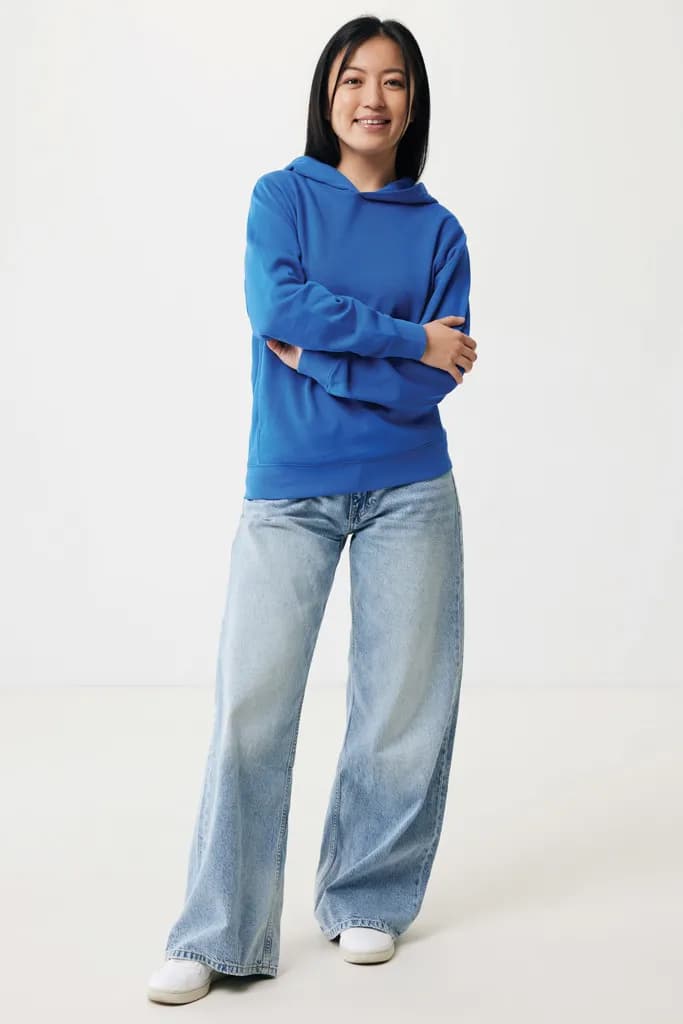 IQONIQ Yengo Hoodie mit Seitentaschen aus rec. Baumwolle - Königsblau