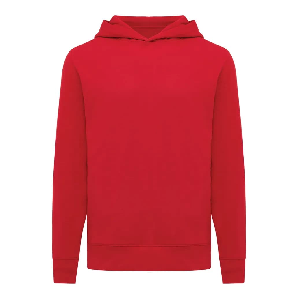 IQONIQ Yengo Hoodie mit Seitentaschen aus rec. Baumwolle - rot